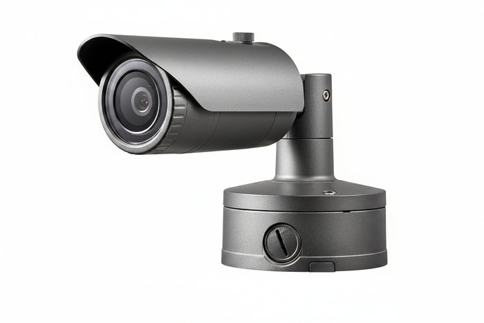Hanwha XNO-8020R X-Series 5MP IR Bullet Camera, 3.7mm Fixed Lens, Gray