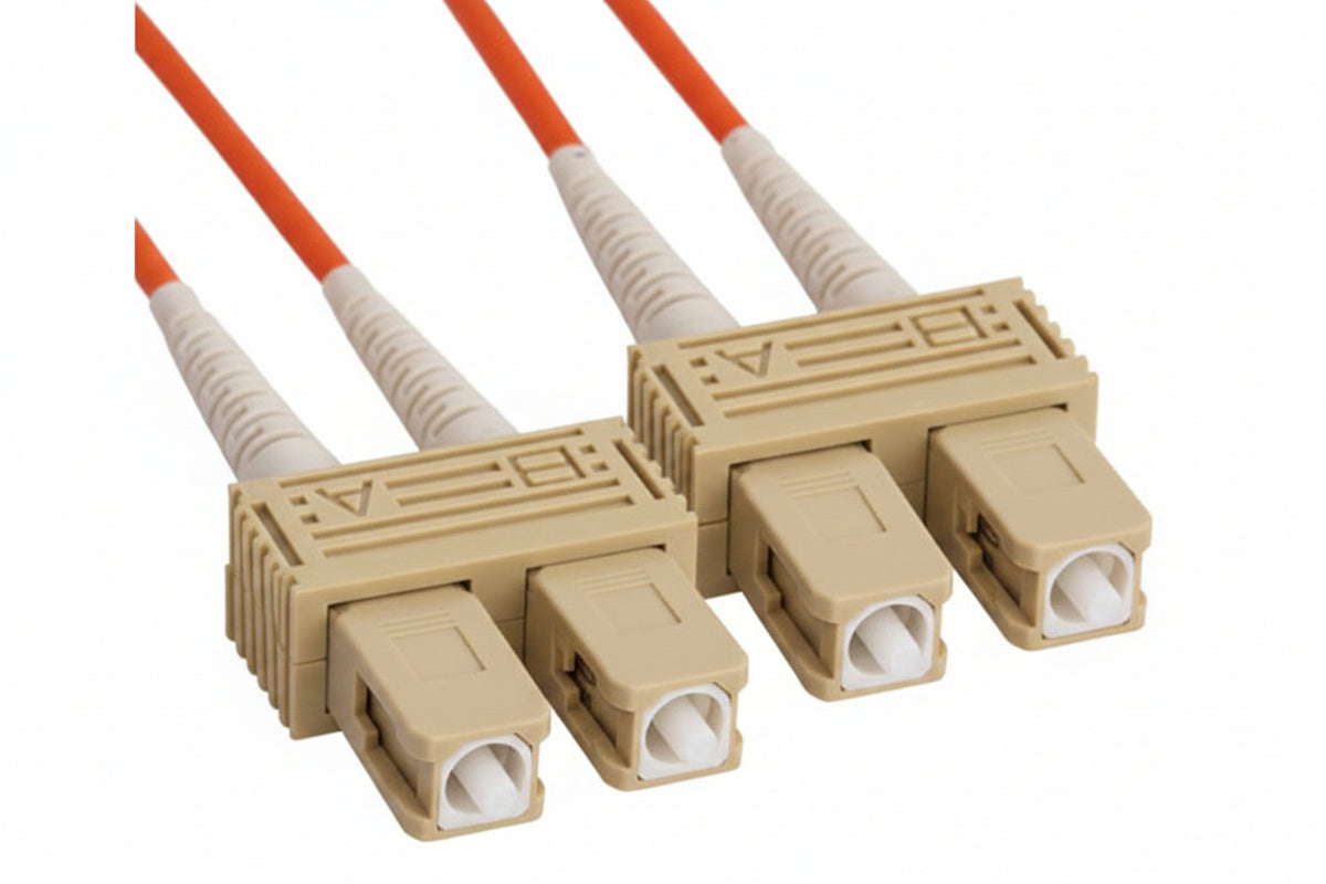 ICC ICFOJ8C303 SC-SC Duplex Multimode 62.5/125 (OM1) Fiber-Optic Patch Cable, 10' (3m), Orange