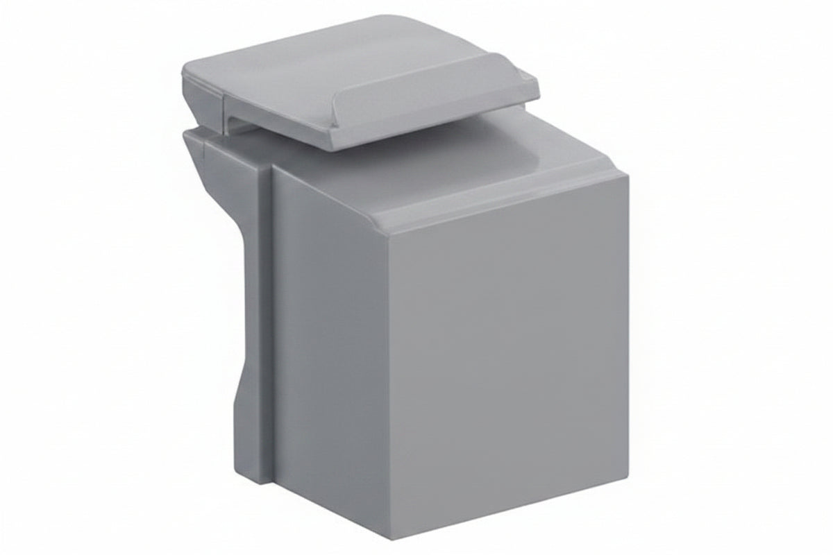 Leviton 41084-BG Blank QuickPort Insert, Grey, 10-Pack