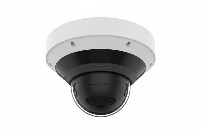 Hanwha PNM-C9022RV Series 8MP AI IR Panoramic IP Camera, 2.8mm Fixed Lens, White