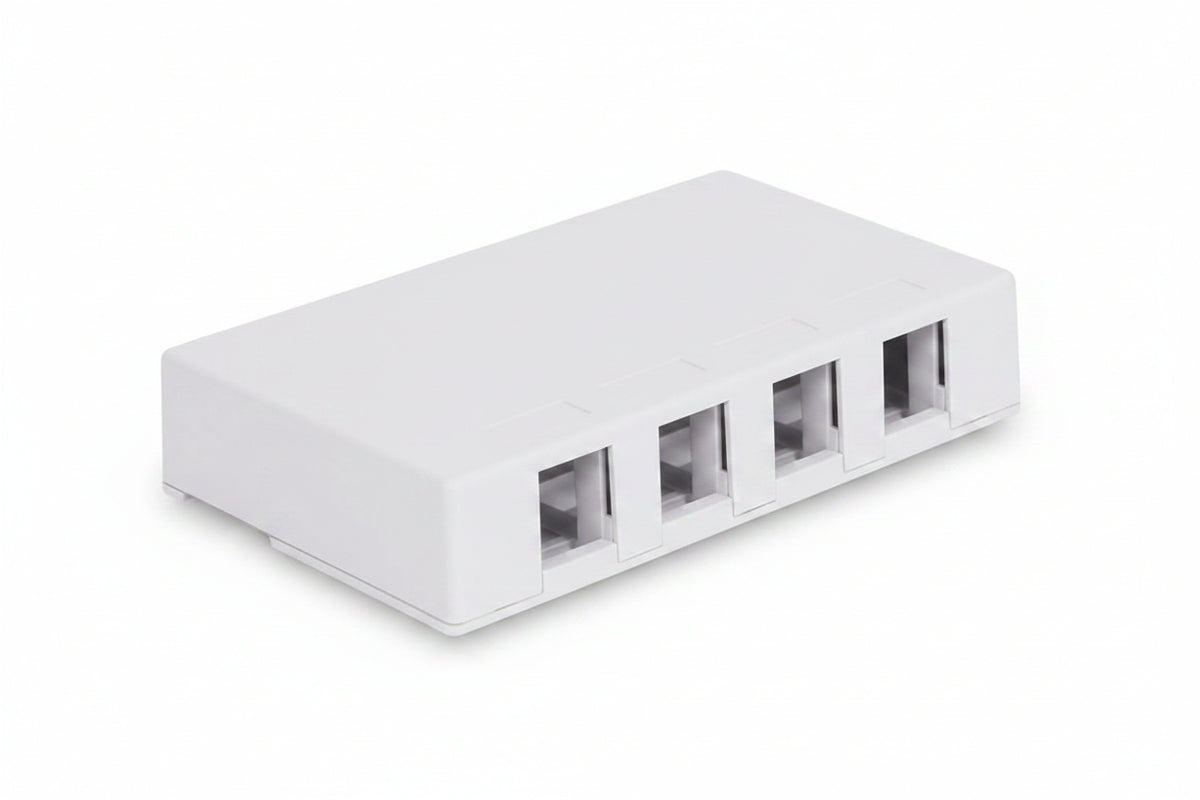 ICC IC107SB4WH 4-Port Surface Mount Box, 4-Pack, White