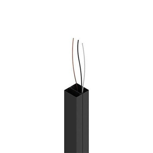 Wiremold 25DTP-412BK Tele-Power Pole 12ft Black Dual-Channel Raceway