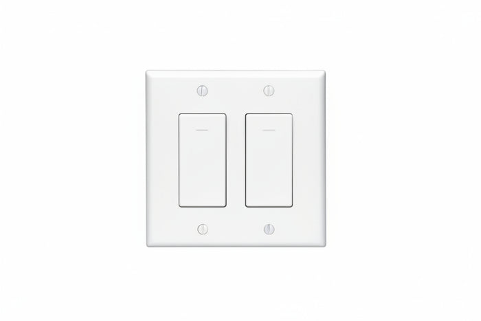 Leviton PJ262-W 2-Gang Decora/GFCI Device Wallplate, Midway Size, Thermoplastic Nylon, White