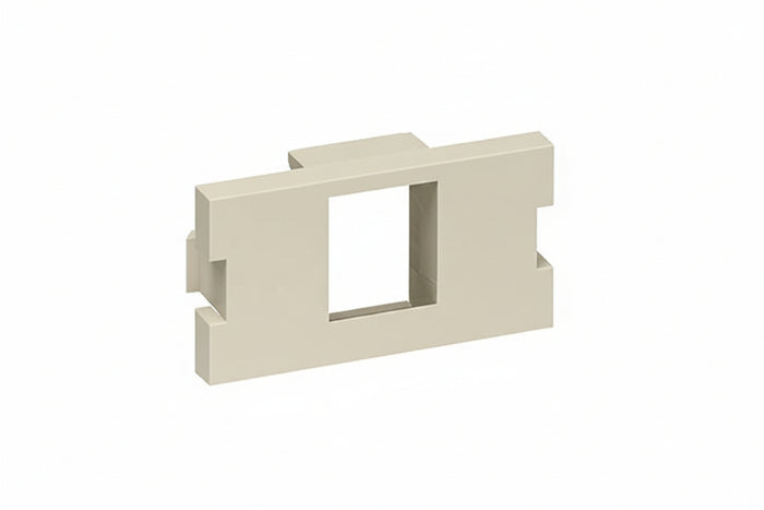 Leviton 41291-1MI 1-Port QuickPort Adapter for MOS Wallplates, 1-Unit High, Ivory