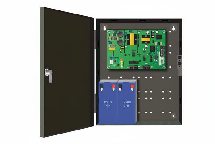 LifeSafety Power FPO150-E1 12A 12VDC Access Control Power Supply in UL Listed Indoor 12" x 14" x 4.5" Electrical Enclosure