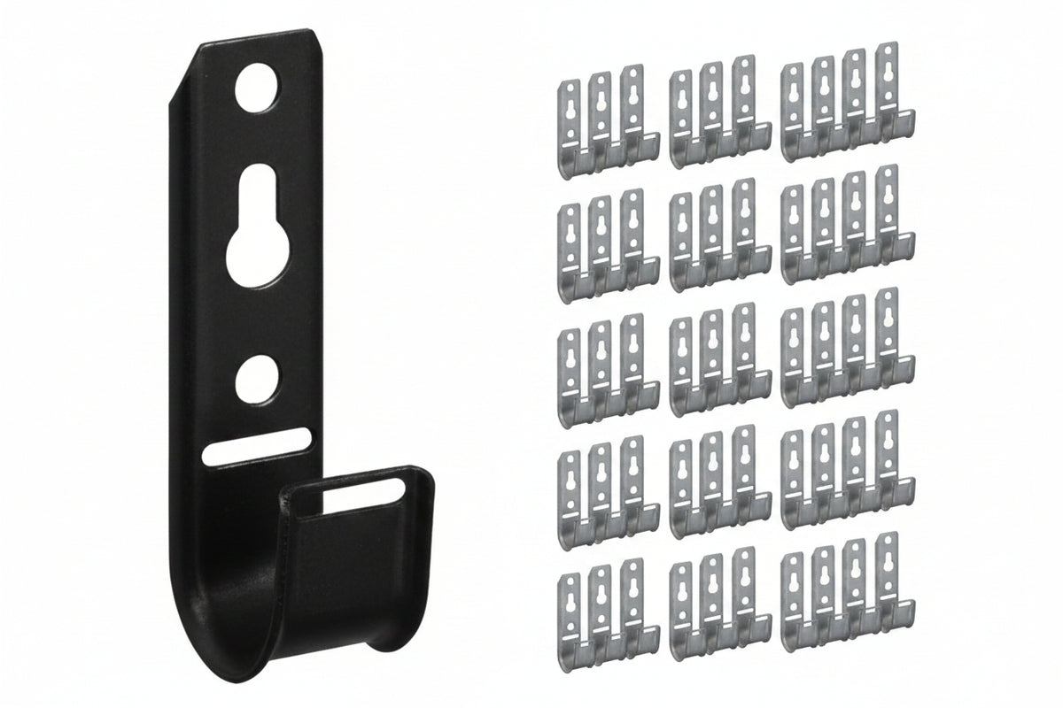ICC ICCMSJHK22 Wall Mount J-Hook 3/4'' without Retainer Clip, Galvanized Steel Cable Management, 25-Pack
