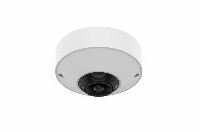 Hanwha QNF-C9010 12MP AI Fisheye IP Camera, 7.3W PoE, 1.76mm Fixed Focal Lens