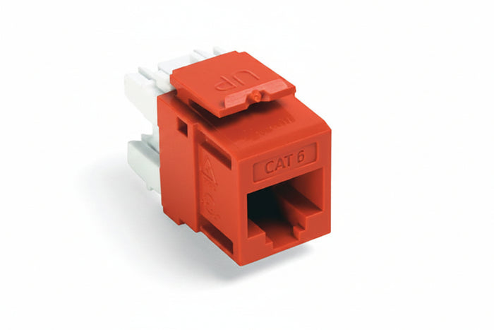 Leviton 61110-RO6 eXtreme CAT6 QuickPort Jack, Orange