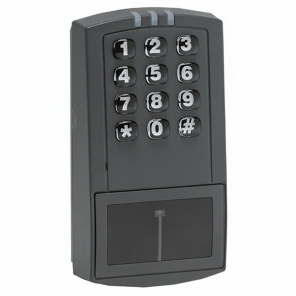 Linear prox.pad Wiegand 125 kHz Door Control Proximity Reader and Keypad, Dark Gray