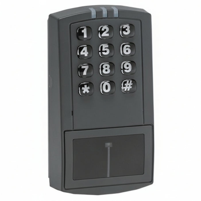 Linear prox.pad Wiegand 125 kHz Door Control Proximity Reader and Keypad, Dark Gray