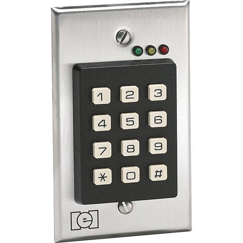 Linear 232CVS Indoor Flush-Mount Keypad Access Device, Stainless-Steel Faceplace, DPS Contact Relay