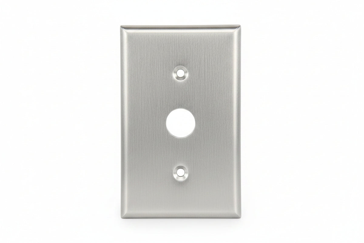 Leviton 84071-40 1-Gang Key Lock Power Switch Wall Plate, Standard Size, Magnetic Stainless Steel