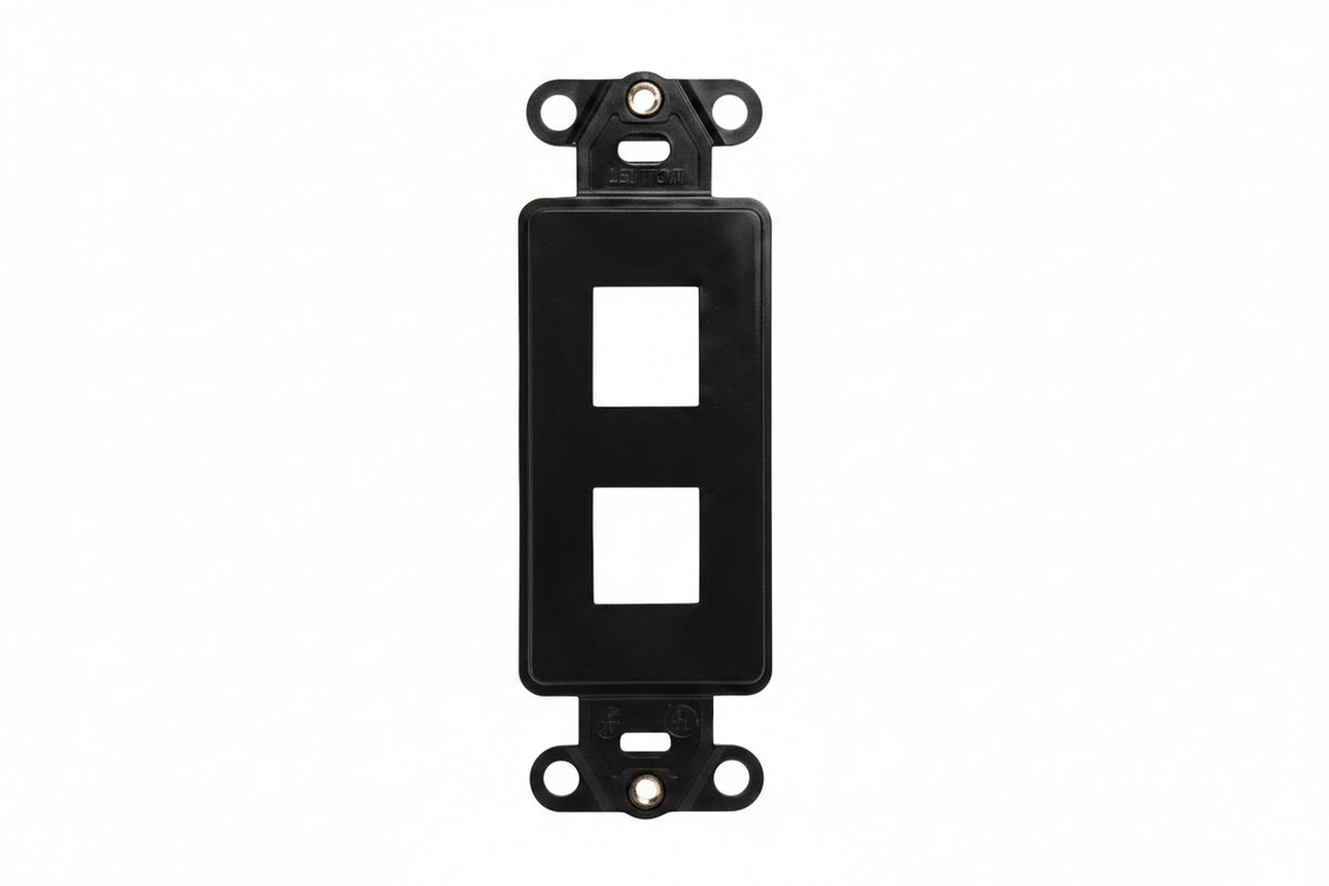 Leviton 41642-E QuickPort Decora Insert, 2-Ports, Black
