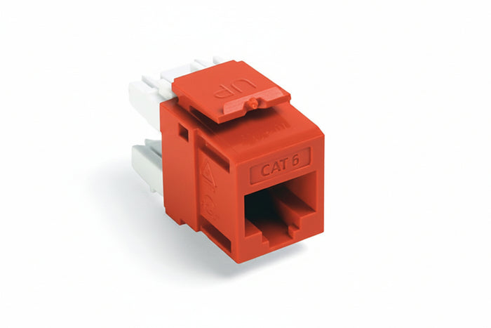 Leviton 61110-RO6 eXtreme CAT6 QuickPort Jack, Orange
