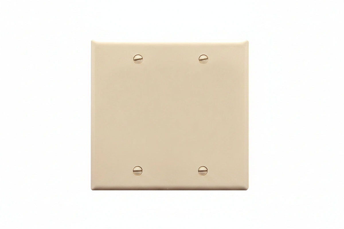 ICC IC630EBDAL Faceplate Blank with Double Gang, Almond