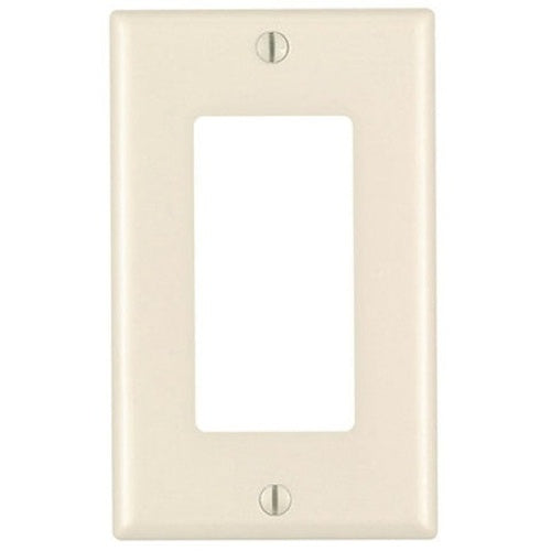 Leviton 80401-T 1-Gang, 1-Decora, Standard Size Thermoset Wall Plate, Light Almond