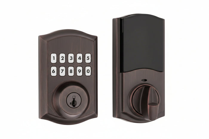 Kwikset 98935-002 HomeConnect 620 Long-Range Z-Wave Traditional Smart Lock, 920 MHz, Venetian Bronze