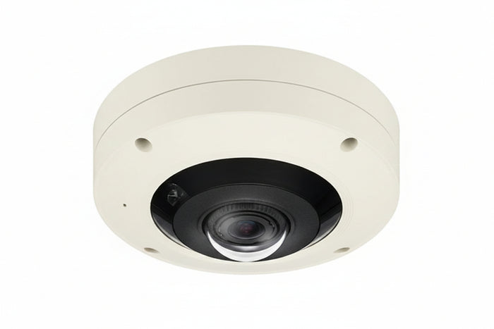 Hanwha XNF-9010RV X-Series 12MP 360° IR Outdoor Fisheye Camera, 1.08mm Fixed Lens, White