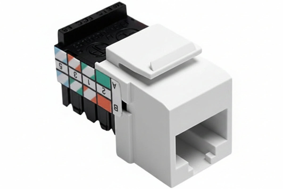 Leviton 41108-RW5 CAT5 QuickPort Jack, White