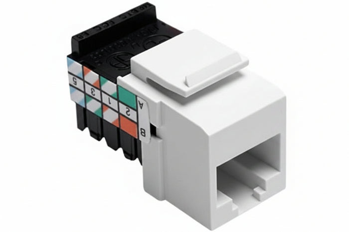 Leviton 41108-RW5 CAT5 QuickPort Jack, White