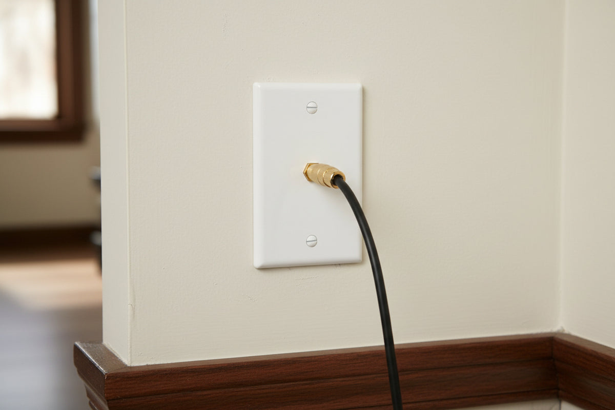 ICC IC630EG0WH Single-Gang Faceplate, F-Type Connector, White