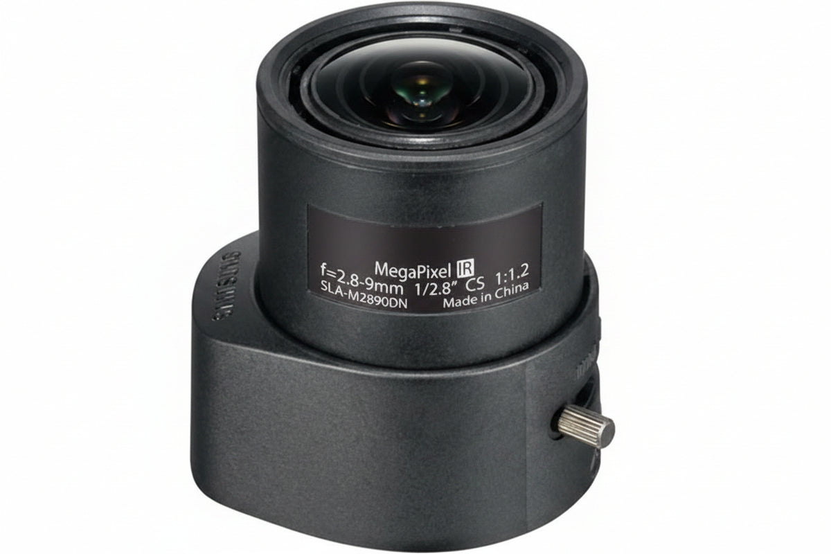 Hanwha SLA-M2890DN 3MP 1/2.8" CS-Mount Auto-Iris Lens, 2.8-9mm Varifocal Lens
