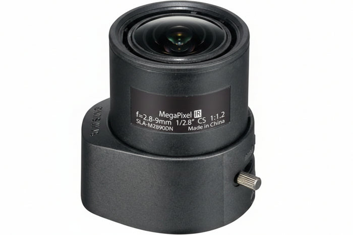 Hanwha SLA-M2890DN 3MP 1/2.8" CS-Mount Auto-Iris Lens, 2.8-9mm Varifocal Lens