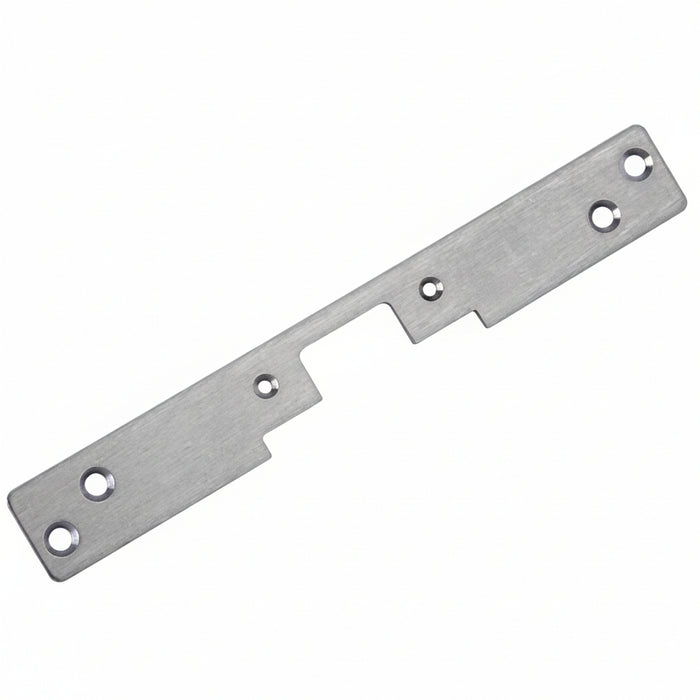 HES 504-630 5000 Series Electric Strike Faceplate, 10" x 1-3/8", Radius Corner, Satin Stainless Steel