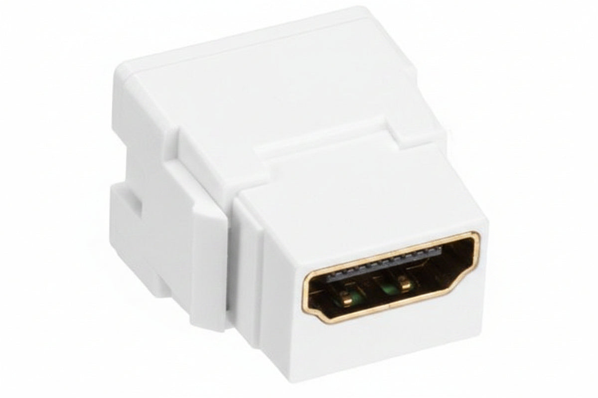 Leviton 40834-E HDMI Feedthrough QuickPort Connector, Black Housing