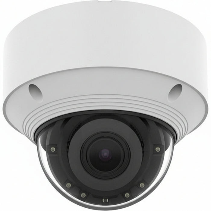 Hanwha QNV-C9083R Q-Series 4K AI IR Vandal Dome Camera 3.2-10.2mm Motorizes Varifocal Lens, White