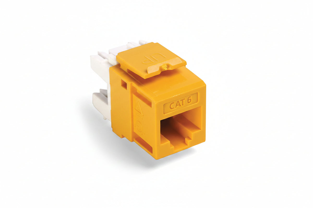 Leviton 61110-RY6 eXtreme CAT6 QuickPort Jack, Yellow