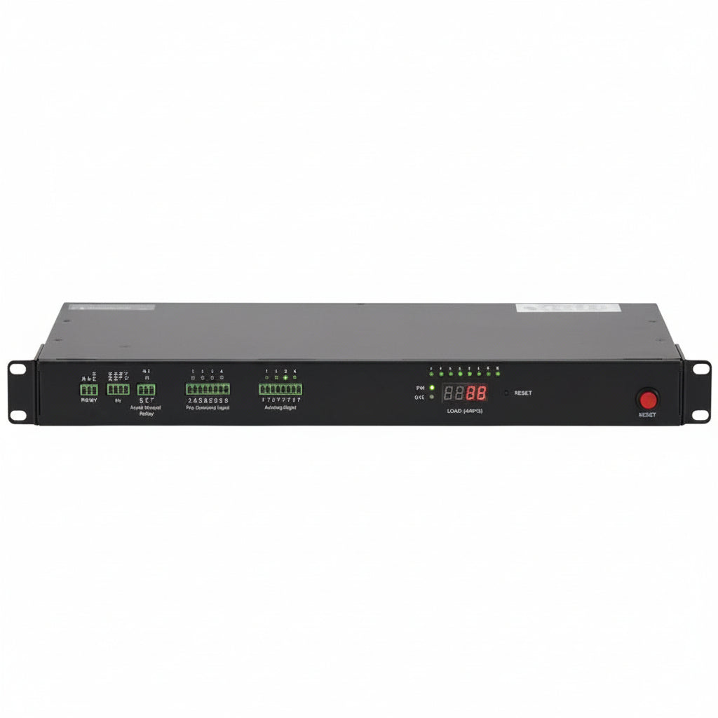 LifeSafety Power HAC-8R-BOXED AC Helix ATS Power Distribution Unit, Rack Mounted, 1U