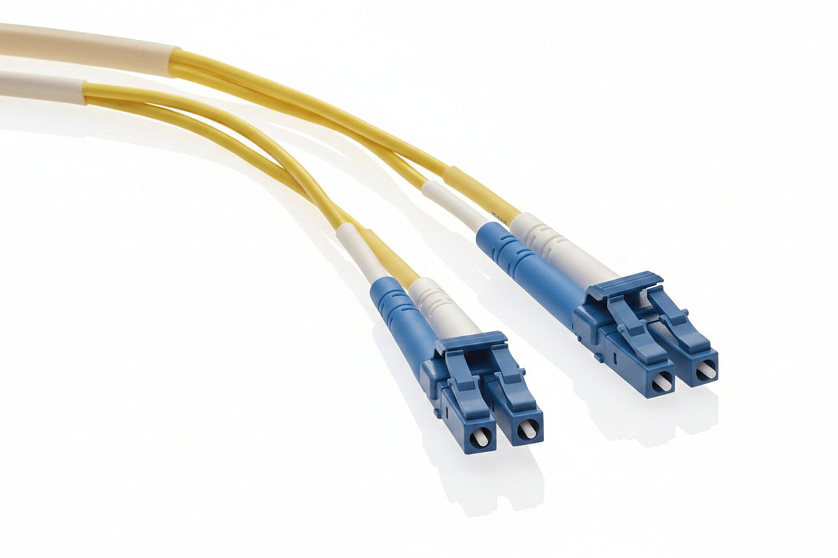 Leviton UPDLC-S03 Economy Patch Cord, 9/125um Single-Mode OS2, OFNR Duplex, LC-LC, 3m