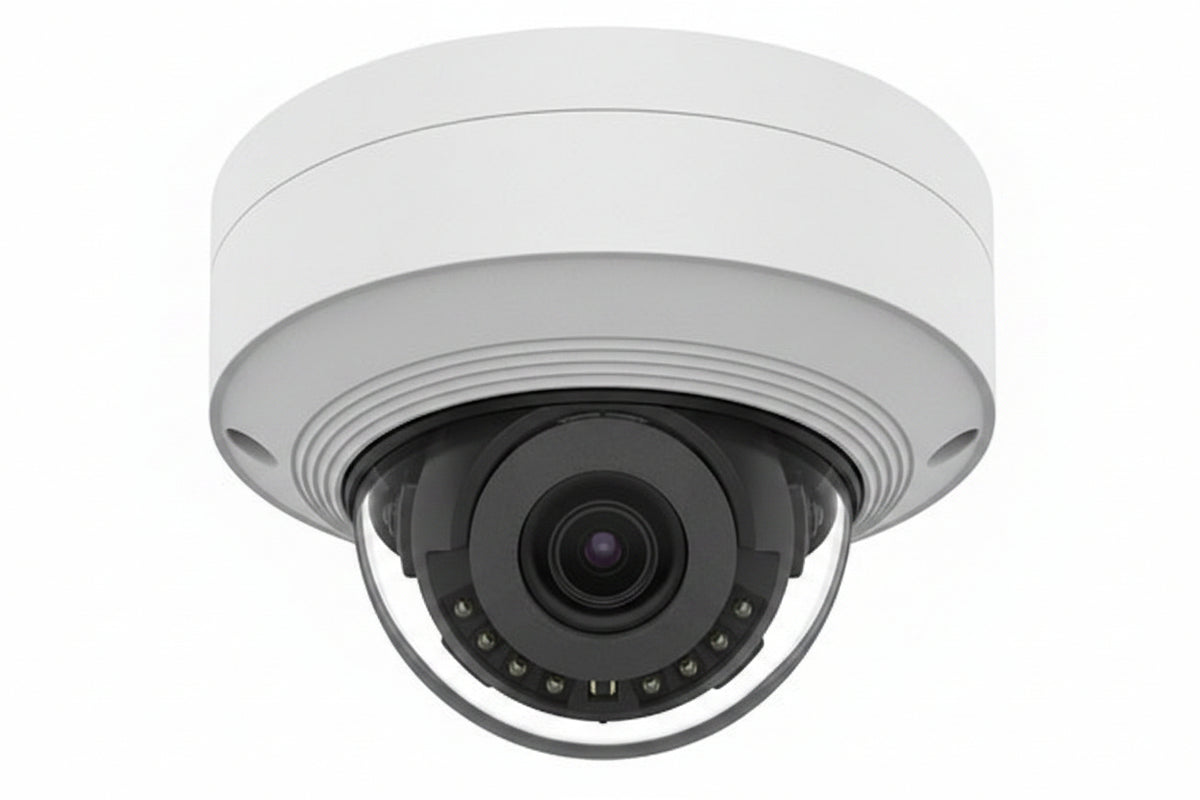 Hanwha QNV-C8011R Q-Series 5MP AI IR Mini Vandal Dome Camera 3.0mm Fixed Lens, White