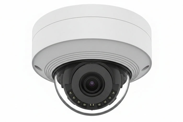 Hanwha QNV-C8011R Q-Series 5MP AI IR Mini Vandal Dome Camera 3.0mm Fixed Lens, White