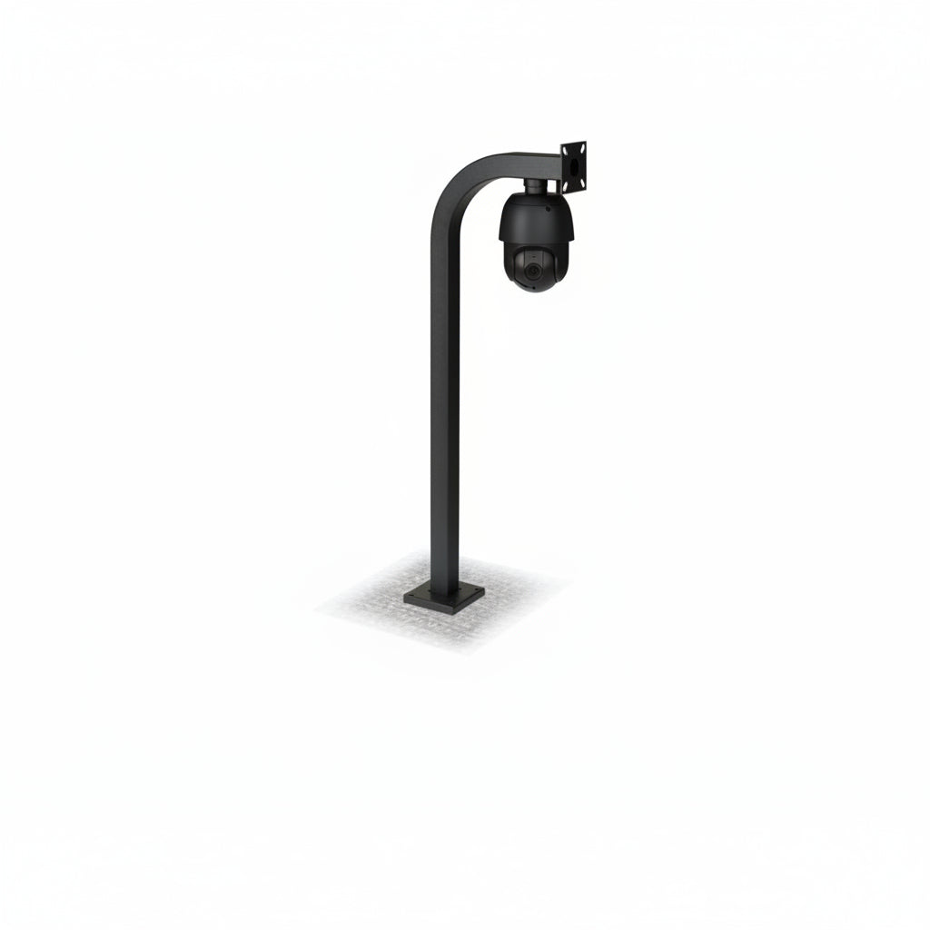 Linear GNC-1 Curb-Mount Gooseneck for Keypad, Telephone Entry System and Access Control Systems, Black
