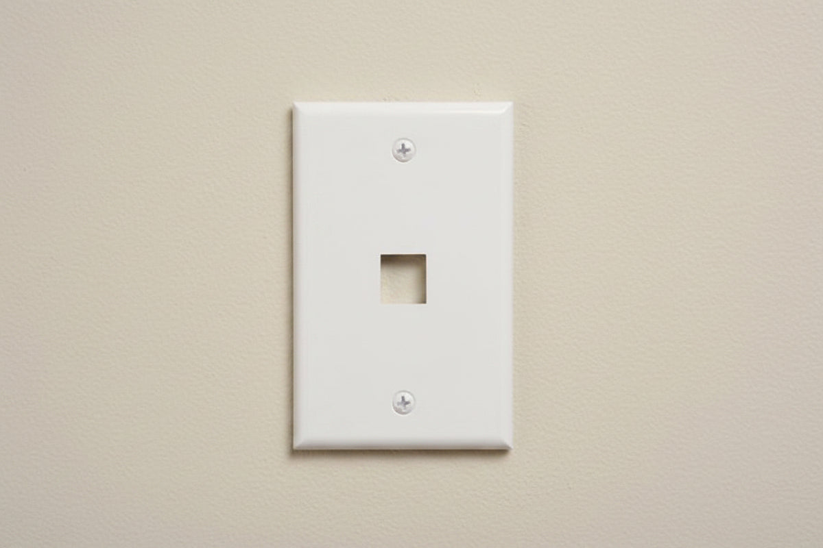 Jonard Tools K-W1/10 Single Gang Keystone 1-Port Wall Plate, 10-Pack