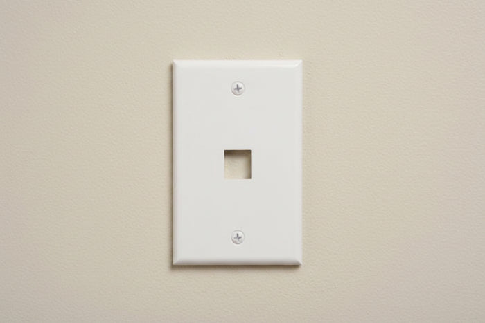Jonard Tools K-W1/10 Single Gang Keystone 1-Port Wall Plate, 10-Pack