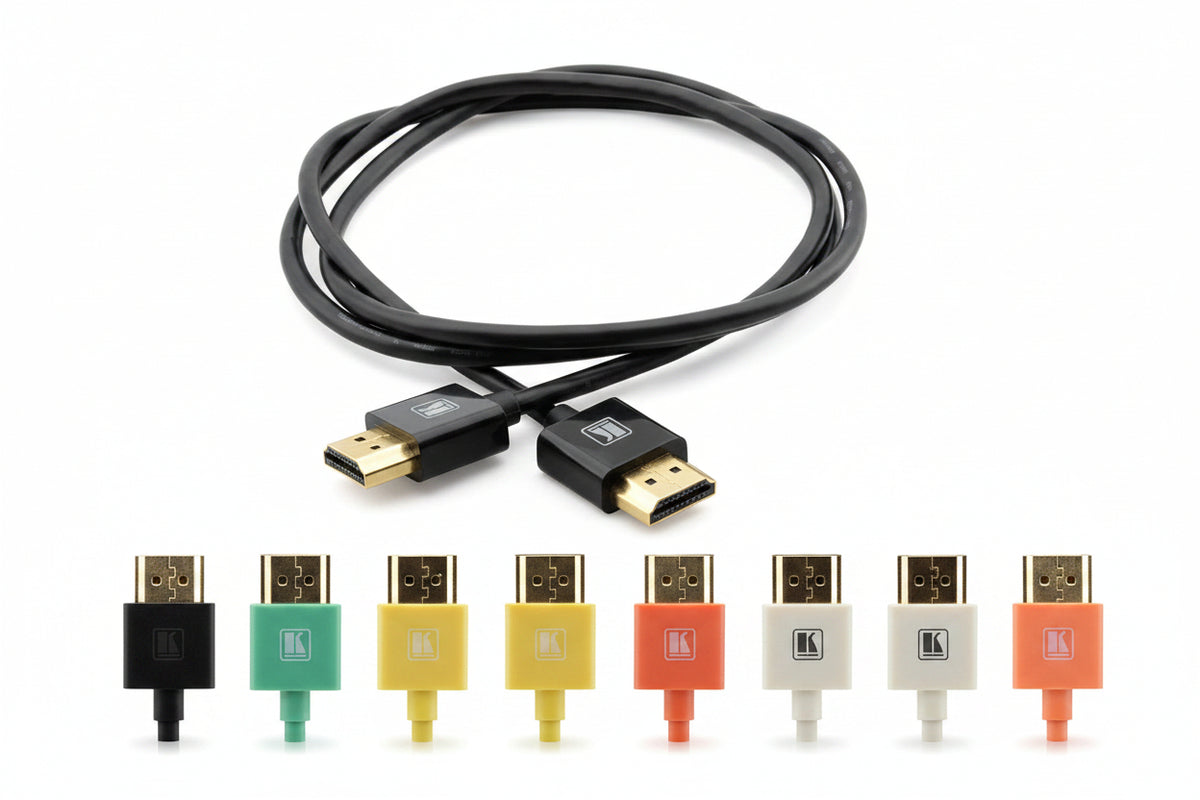 Kramer 97-0132006 C-HM/HM/PICO/BK-6 Ultra-Slim Flexible High-Speed HDMI Cable with Ethernet, 4K at 60Hz (4:4:4) Resolution, 6' (1.80m), Black