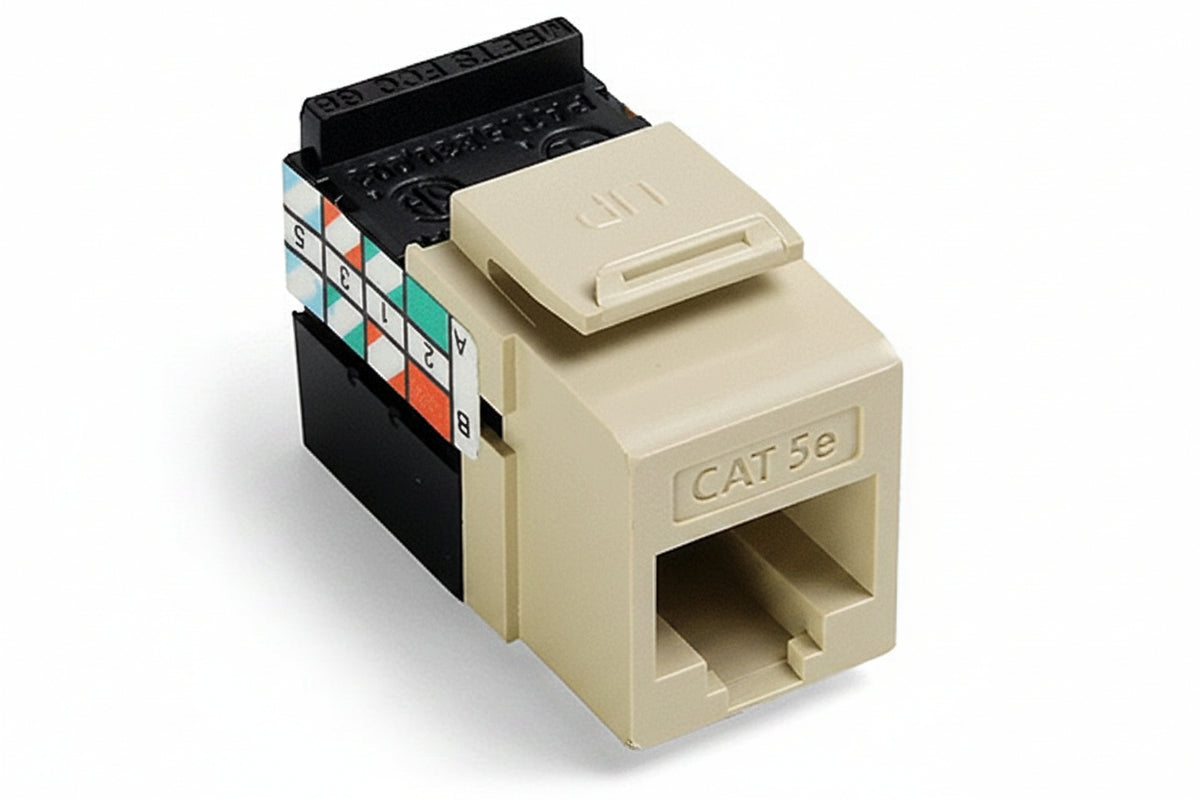 Leviton 5G108-RI5 GigaMax CAT5e QuickPort Jack, White