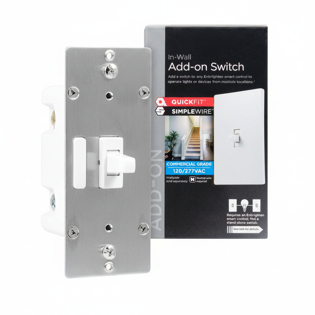 Jasco 46200 Enbrighten Add-On Switch, White Toggle, Chassis 2.0 for 12728