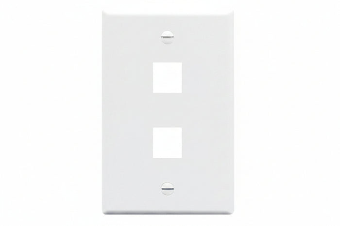 ICC IC107LF2WH Single-Gang Classic Oversized Faceplate, Ports, White