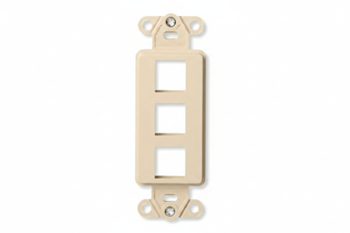Leviton 41643-W QuickPort Decora Insert, 3-Ports, White
