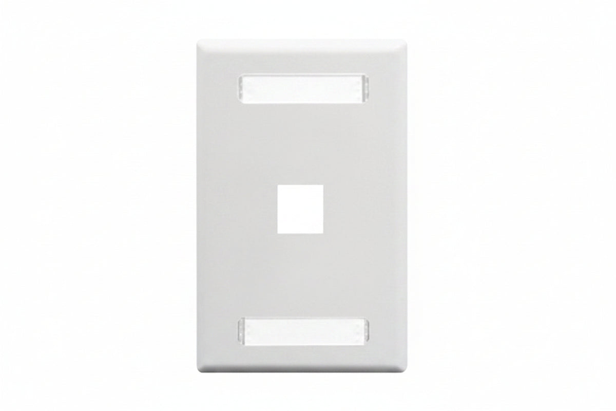 ICC IC107S01WH Single-Gang Station ID Faceplate, One Port, EZ/HD Style, White