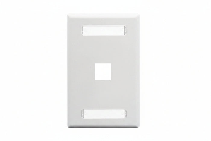 ICC IC107S01WH Single-Gang Station ID Faceplate, One Port, EZ/HD Style, White