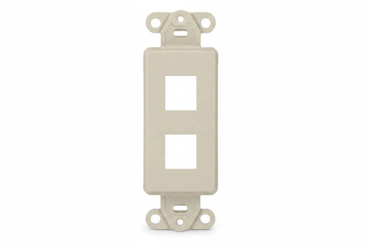 Leviton 41642-T QuickPort Decora Insert, 2-Ports, Light Almond