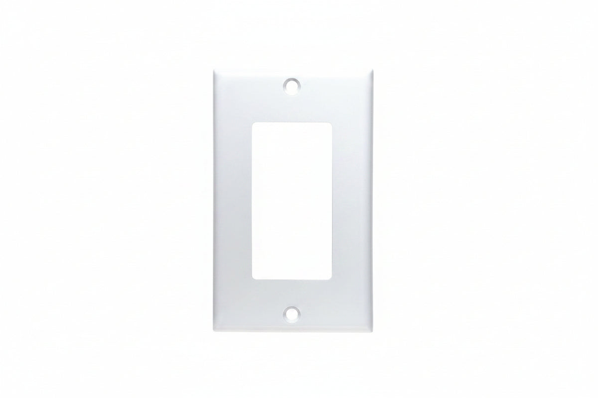 Leviton 80401-W 1-Gang Decora/GFCI Device Decora Wall Plate, Standard Size, Thermoset, Device Mount, White