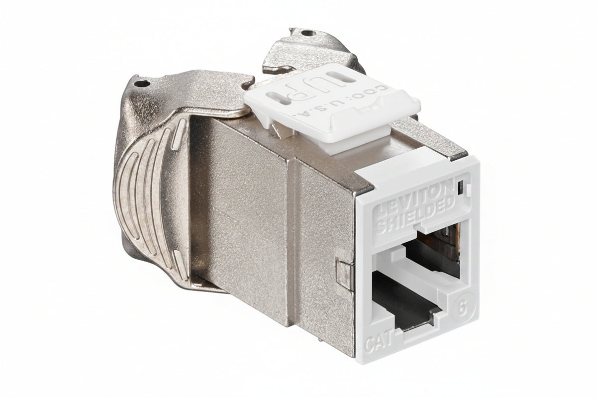 Leviton 61SJK-RW6 Atlas-X1 CAT6 Shielded QuickPort Jack, White