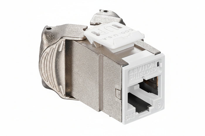 Leviton 61SJK-RW6 Atlas-X1 CAT6 Shielded QuickPort Jack, White