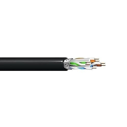 West Penn 4346AFBK1000 Cat6A Shielded Network Cable 1000' Black